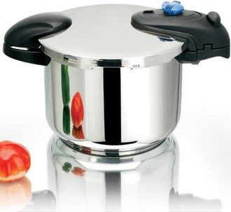 Kitchen Move Olla A Presi&oacute;n De Bayoneta &Oslash;24cm 8l Illico - Plata