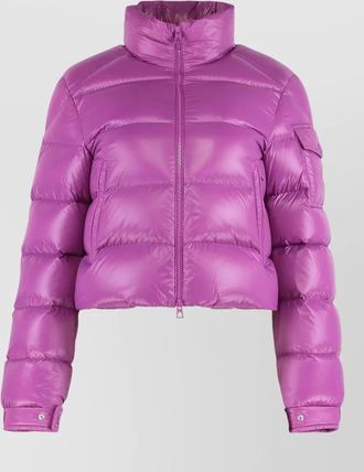 Moncler short quilted jacket high collar