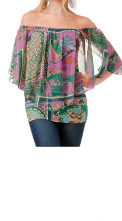 Vava Mina Convertible Top In Floral Lavender Palace