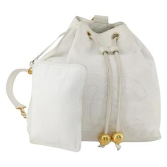 Chanel Pre-owned Backpacks, female, White, Size: ONE SIZE Pre-owned Vintage Backpack