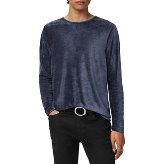 John Varvatos Sandro Long Sleeve Velvet Top in Thistle at Nordstrom, Size Large