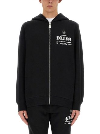 Philipp Plein Zip-Up Black Hoodie