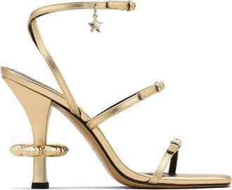 Marc Jacobs The Daisy Heel - Dames - Sandalen met hakken - Geel - 40 EU - Leer - Schoenen