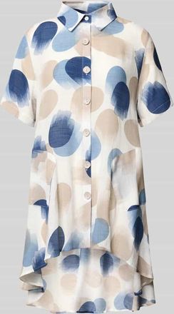 Apricot Relaxed Fit Longbluse mit verlängertem Rückenteil in Marine, Größe XL