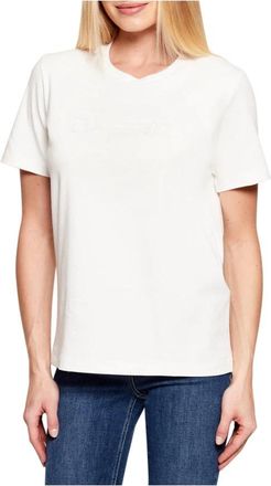 Elisabetta Franchi T-Shirt - Dames - T-shirts - Wit - L - Katoen - Tops