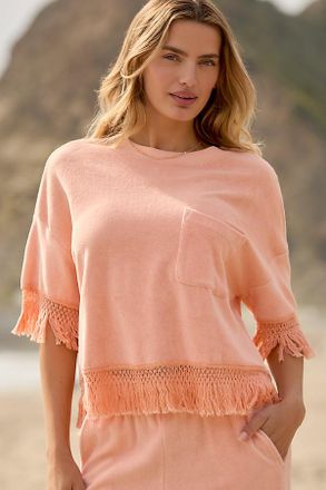Electric & Rose Ibiza Short-Sleeve Fringe Top