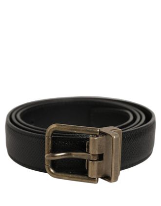 Dolce & Gabbana Calf Leather Belt - Black