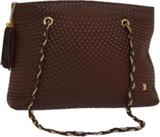Bally Pre-owned Shoulder Bags, female, Brown, Size: ONE SIZE Pre-owned Leather Shoulder Bag
