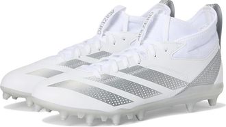 adidas Adizero Impact.2 Football Cleats Mens Cleated Shoes White/Silver Metallic/White : 9.5 D - Medium, Rubber
