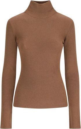 Max Mara Jersey de cuello alto Mxscavallo - Knitwear - Mujer - Marr&oacute;n - XS