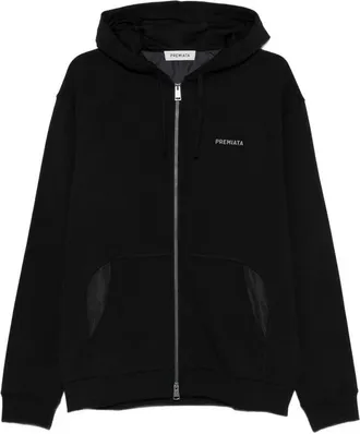 Premiata Black Hooded Zip-Up Sweatshirt With Pockets