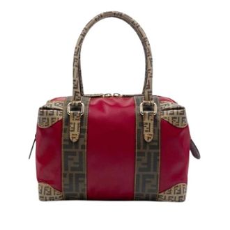 Fendi Pre-owned Boston Bag - Dames - Vintage Handtas - Rood - ONE Size - Leer - Vintage