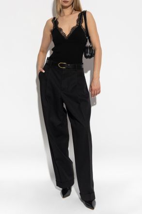 Blumarine Ribbed Top, Womens, Black