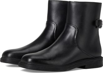 Franco Sarto Pippen J7524L2001 Womens Black Leather Ankle Boots HTAT1869
