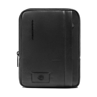 Piquadro Messenger Bags, male, Black, Size: ONE SIZE Crossbody Bag with iPad Mini Compartment