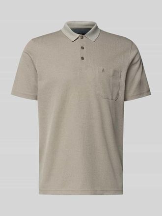 Ragman Regular Fit Poloshirt mit Knopfleiste und Brusttasche in Beige, Gr&ouml;&szlig;e XXXL