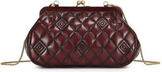 OLD TREND Petunia Small Quilted Leather Crossbody in Burgundy at Nordstrom