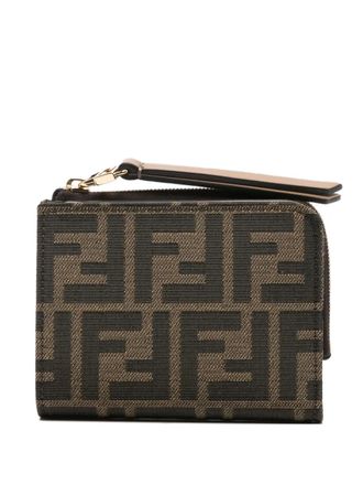 Fendi Slim Baguette wallet - women - Fabric/Leather - One Size - Brown
