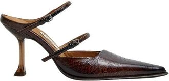 Miista Shari Heeled Mules - Dames - Schoenen - Bruin - Maat: 38 EU Leer