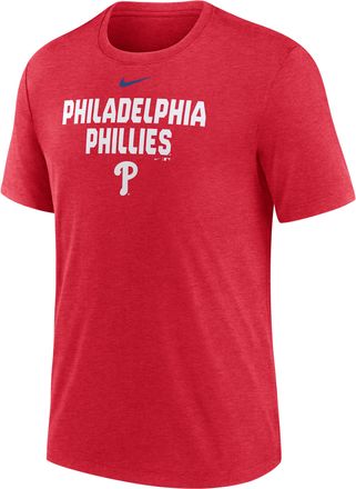 Nike Philadelphia Phillies Stacked Nike Mens MLB T-Shirt in Red | NJFDEX48PP-NKP