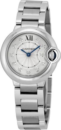 Cartier Ballon Bleu Silver Diamond Dial Ladies Watch WE902073