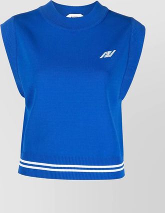 Autry ribbed knit logo tank top