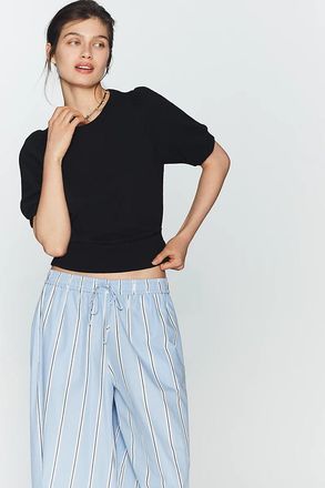 Maeve Puff-Sleeve Sweatshirt Tee