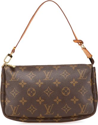 Louis Vuitton Pre-owned Womens Pochette Accessoires Monogram - Brown Textile - One Size