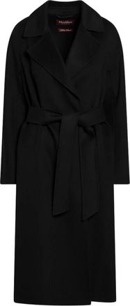 Max Mara Cles Coat - Dames - Jas met riem - Zwart - M - Wol - Jassen