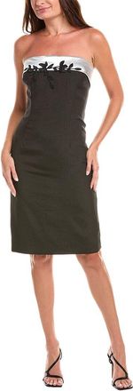 Rene Ruiz Satin Draped Neckline Cocktail Dress