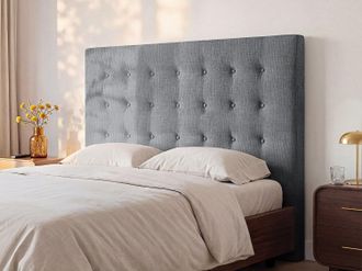 Vente-Unique Testata trapuntata 180 cm Tessuto Grigio - FRANCESCO