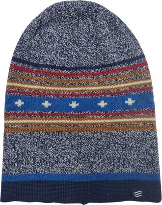 United By Blue The Merino Wool Slouchy Modern Fair Isle Beanie in Midnight Navy at Nordstrom
