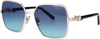 Tiffany & Co. Vierkante zonnebril - Dames - Accessoires - Grijs - Maat: 56 MM