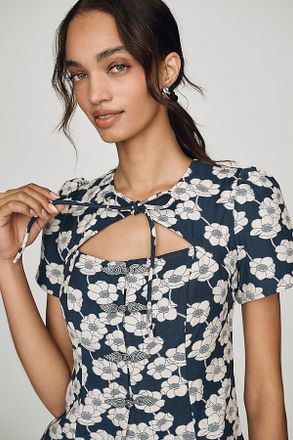 Maeve Cutout Tie-Front Blouse