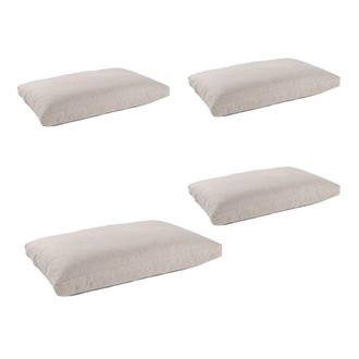 ED&Egrave;N JARD&Iacute; Pack 4 cojines asiento palet de jard&iacute;n desenfundable,olefin marr&oacute;n