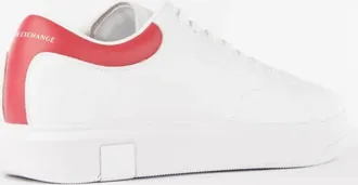 A|X Armani Exchange Witte Leren Sneakers Minimalistische Stijl - Heren - Sneakers - Wit - 44 EU - Schoenen