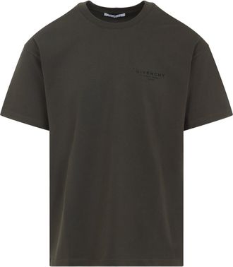 Givenchy Khaki Green Cotton T-Shirt-Uomo