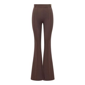 Elisabetta Franchi Dames, Broeken, Bruin, Maat: XL Poliester