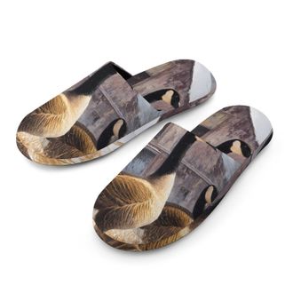 Generic Geese Winter Barn Snowy Scene Mens House Slippers Slip Indoor Slipper On Shoes Warm Outdoor