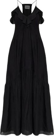Isabel Marant Abito lungo Vasma con scollo a V - Nero