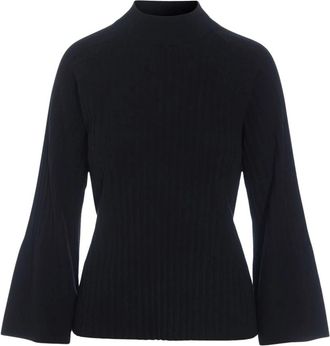 Bitte Kai Rand Globe Rib Turtleneck Blouse - Dames - Blouses - Zwart - XL - Katoen - Overhemden
