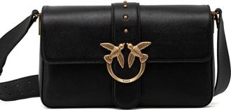 Pinko Borsa a tracolla Love con fibbia logo - Nero