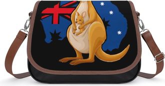 Generic Australian Kangarooes Flag Crossbody Bags for Women Shoulder Messenger Bag Purse Handbags