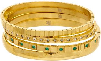 Petit Moments 18K Plated Stainless Steel Cuff Stacking Bracelet