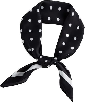 Generic Small Scarf Silk Scarf Elegant Decoration Small Scarf Dot Printing Silk Scarf Professional and Fashion Multicoloured