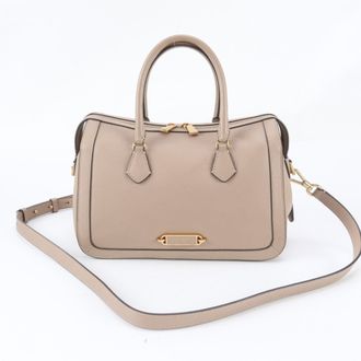 Kate Spade New York Gold Pink Beige Leather Handbag Shoulder Bag Tote Bag (Pre-Owned)