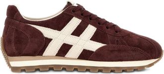 Hogan Maroon Lace-Up Sneakers