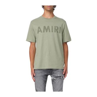 Amiri T-Shirts, male, Green, L, Classic Solid Regular Fit Short Sleeve Tee