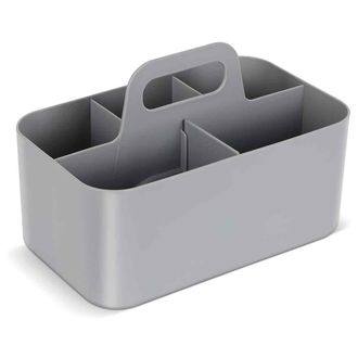 OEM Organizer Caddy - 25 X 15 5 X 1 Cm - Con Separador Extraible - Para Ba&ntilde;o Oficina Y Escuela - Gris - 1 Unidad