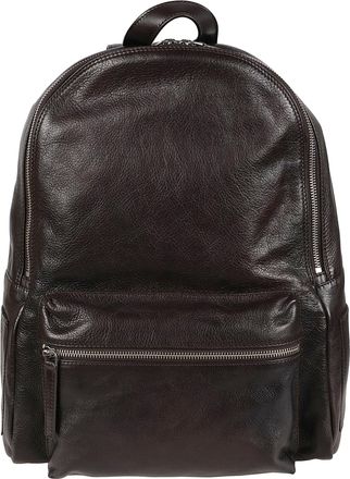 Orciani Lagoon Calf Leather Padded Strap Backpack